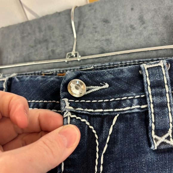 Rock Revival mid-rise sz 25 Blue Boot Cut Jeans with Authentic Wear **see pics - Picture 3 of 11